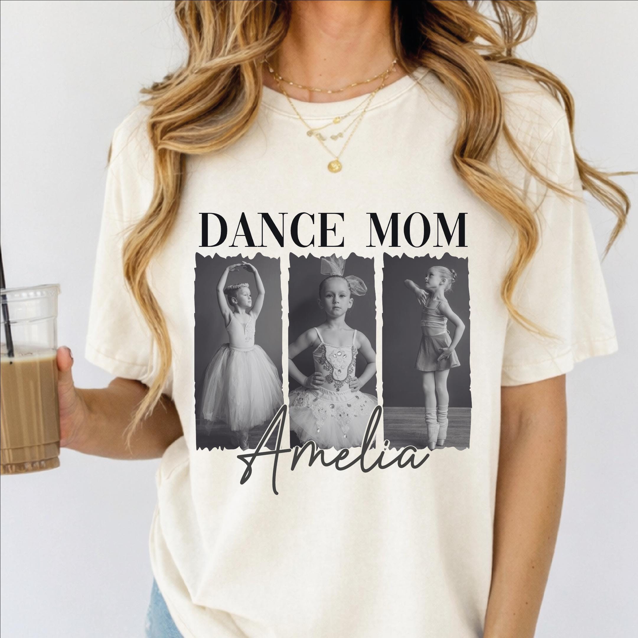 Personalized Dance Mom Photo Shirt, Custom Photos Tee, Gift For Dancer Mama maroon 3xl t Shirt