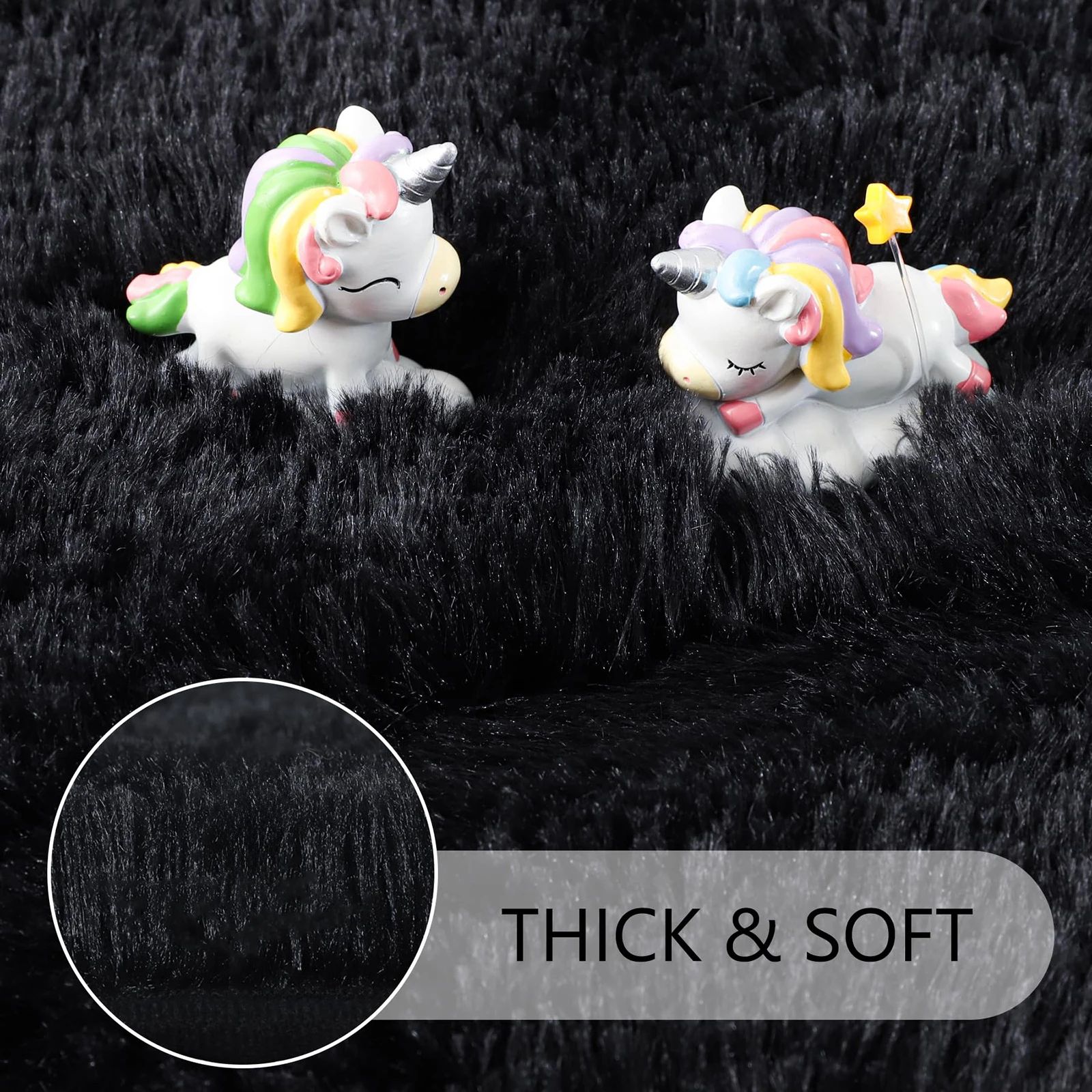 Ultra Soft Fluffy Round Rug Cozy Shaggy Area Rug For Bedroom & Kids Room diameter 110cm white