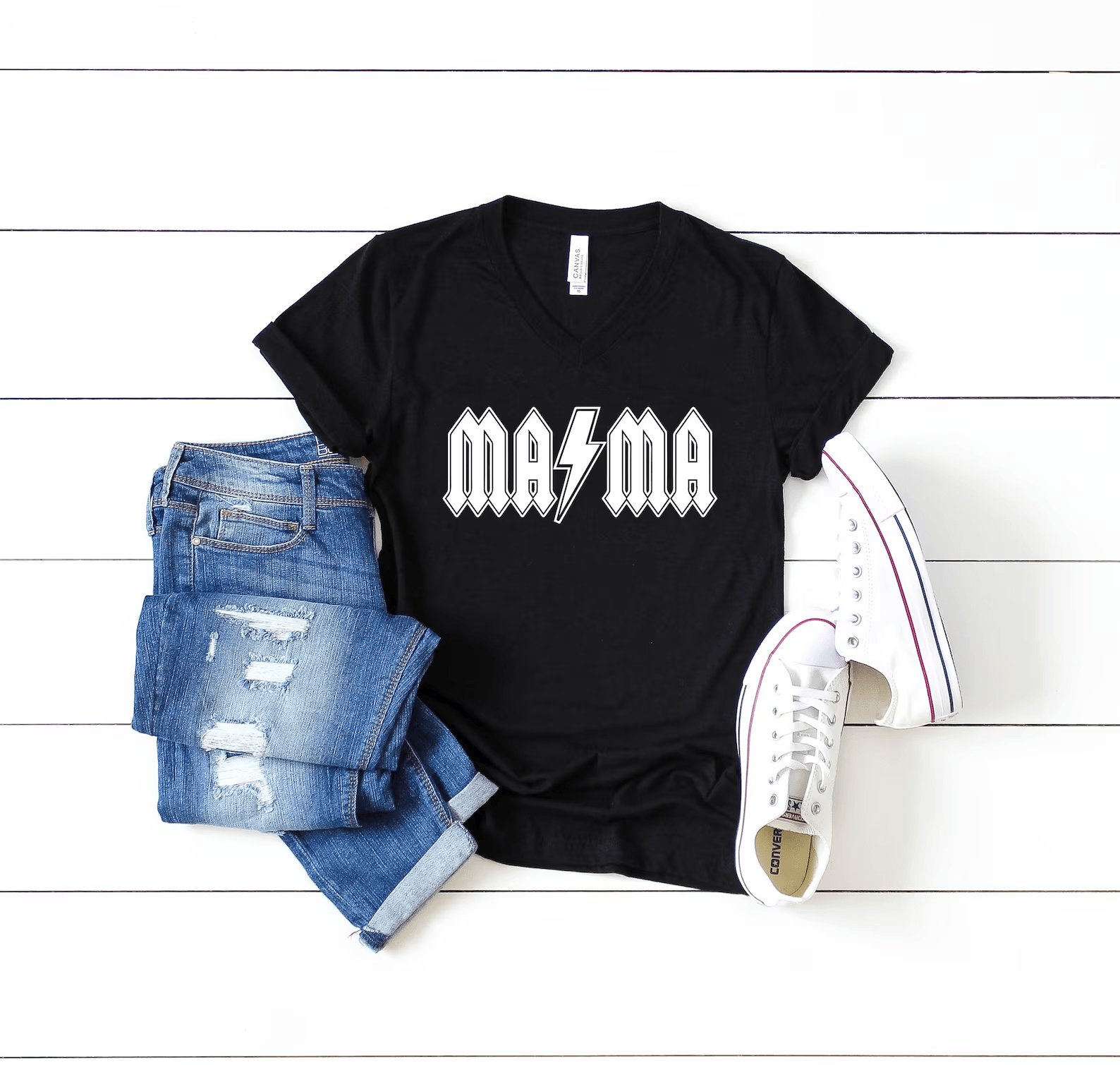 ACDC Mama Shirt Rocker Mom Graphic Tee Cool Mom Life Mothers Day Gift pink 3xl sweatshirt