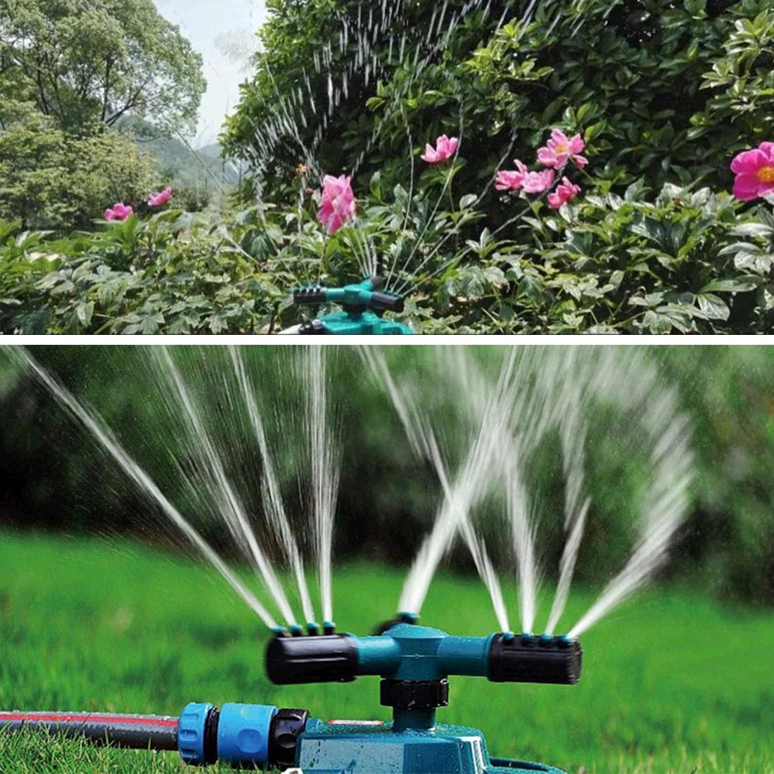 360 Rotating Garden Sprinkler With Adjustable Range & 1 2 Inch Connector 360 Rotating Garden Sprinkler With Adjustable Range & 1 2 Inch Connector