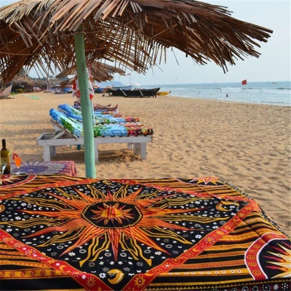 Mandala Tarot Tapestry Bohemian Hippie Wall Hanging Decor 07 150x100 Cm