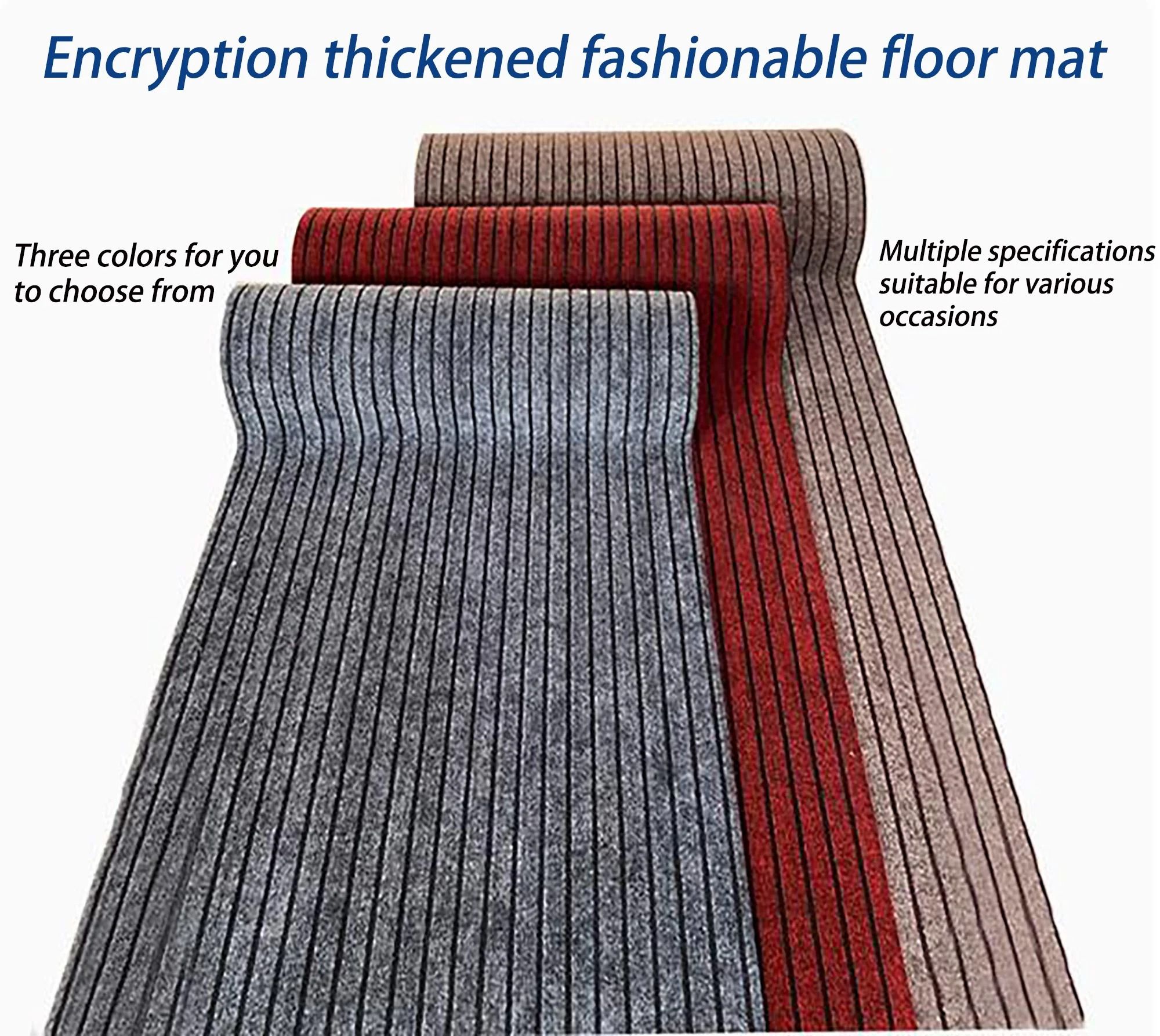 Waterproof Non Slip Bathroom And Kitchen Floor Mat Absorbent Small Area Rug dark Gray 40x140 Cm
