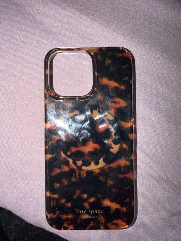 Kate Spade Cell Phones & Accessories | Kate Spade Tortoiseshell Pattern Iphone Case - Brown & Black Iphone 16 Pro Max | Color: Black/Brown | Size: Os