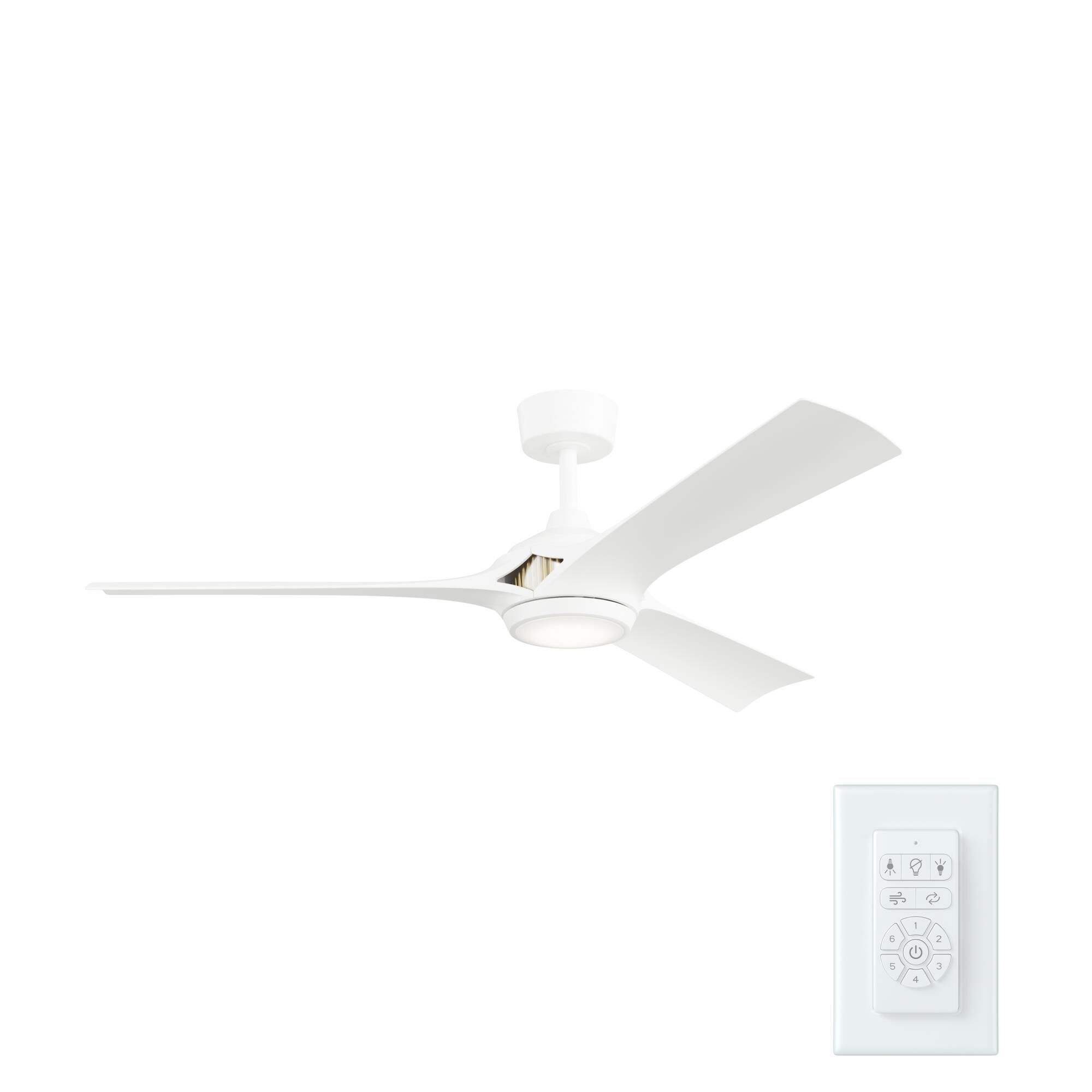 Kichler Lighting Veetra 56 Inch Ceiling Fan with Light Kit - 300056-MWH