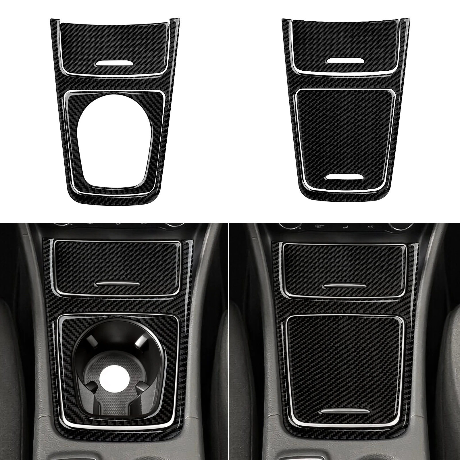 Pannello portaoggetti per console centrale auto. Adesivo Decorativo in Fibra di Carbonio Per Mercedes Benz Classe A W176, Classe B W246, CLA C117, GLA X156.