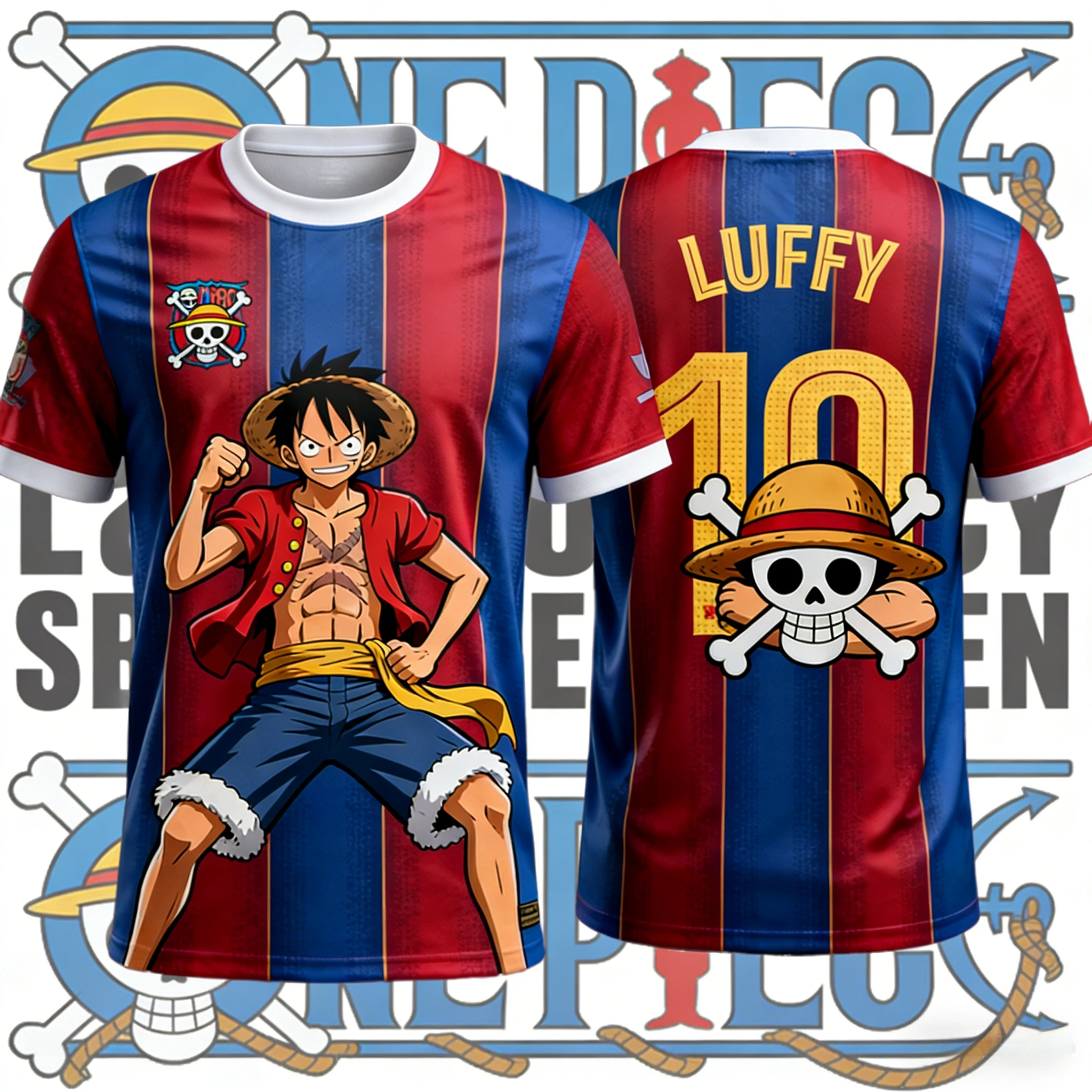 T-shirt sportiva estiva 2026 One Piece Luffy retrò con stampa 3D, a maniche corte, ad asciugatura rapida, per adulti e bambini, top atletico anime Y2K