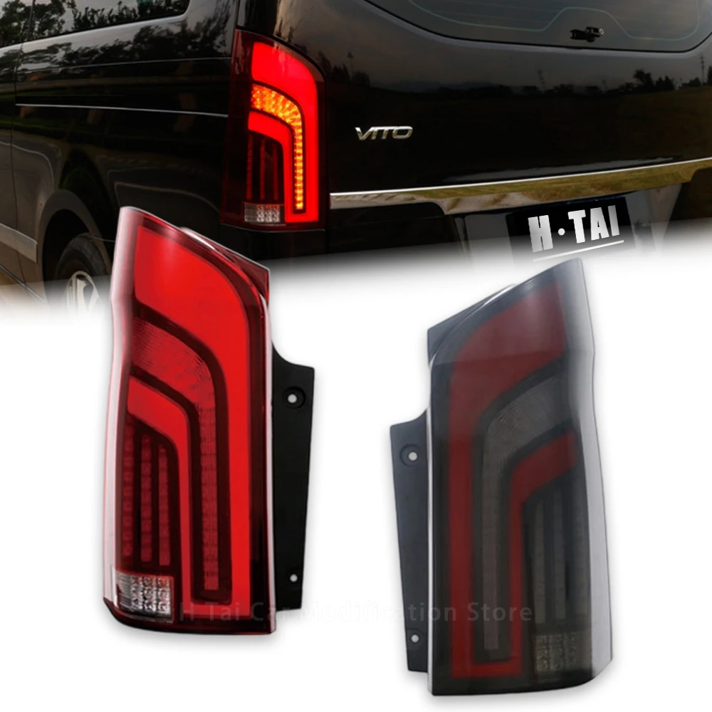Luci posteriori a LED per Mercedes Benz Vito W447 2016-2023 Lampade posteriori Fanali posteriori Fendinebbia Indicatori di direzione dinamici Set di luci per auto