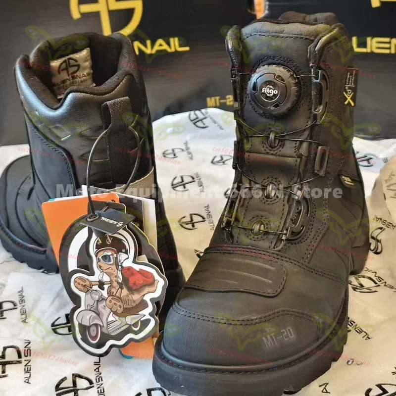 MT-20 Motorrad-Stiefel MT-10 Motorradschuhe Motocross-Schuhe mit Knopfdesign Stoßfest Herren Damen Motorradstiefel MT-30