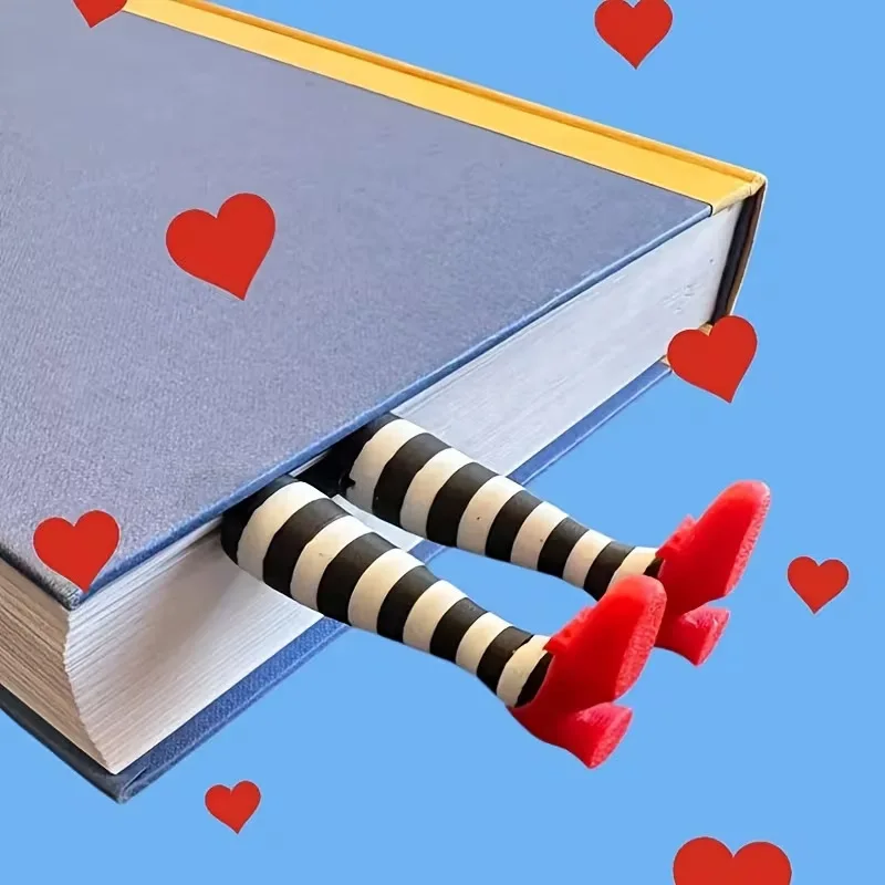 1 Stück 3D-geformtes PVC-Lesezeichen, Niedliches und Lustiges Design mit Text, DIY Selbstgestaltbares Buch-Dekor, Geschenk für Leser, Buchliebhaber, Geburtstag, Abschluss Image