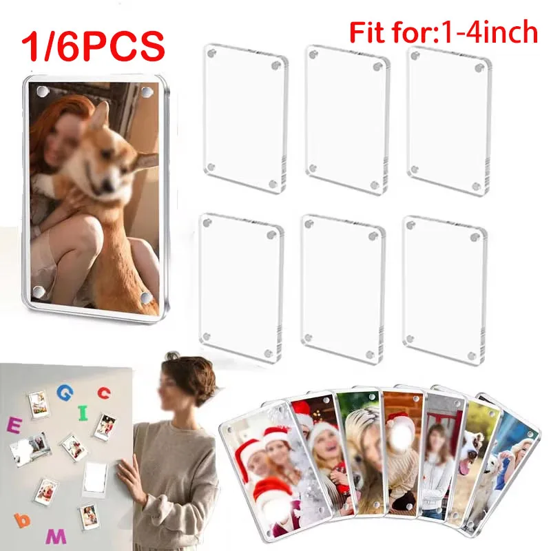 1/3/4 Zoll Acryl-Fotorahmen Acryl-Kühlschrank-Bilderrahmen Mehrzweck-Bilderrahmen für Haushaltsdekoration Image