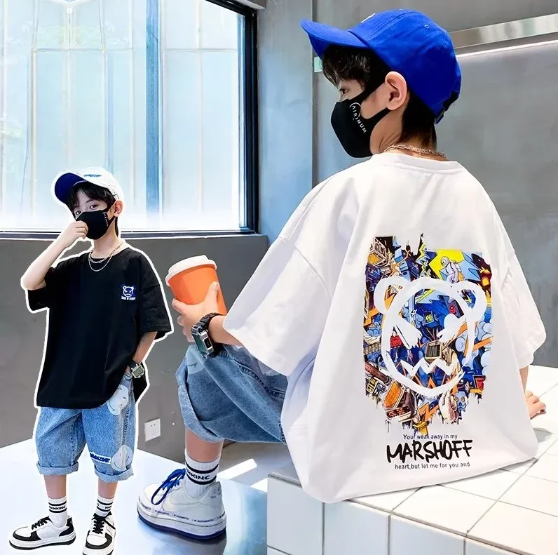 Nickelodeon Neues Kinder-T-Shirt aus 100% Baumwolle für mittelgroße Kinder - bequeme und weiche Sommerkleidung. Image