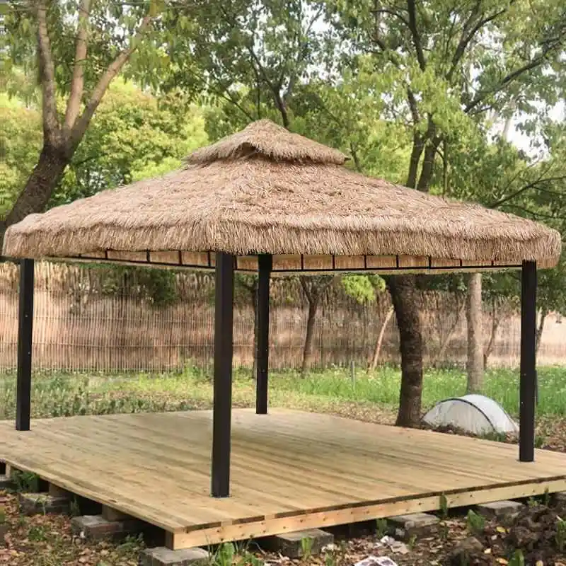Outdoor-Überdachung Agritainment Strohzelt Gartenpavillon Freizeit-Gartenlaube Terrassenüberdachung Outdoor-Regenschutz Image