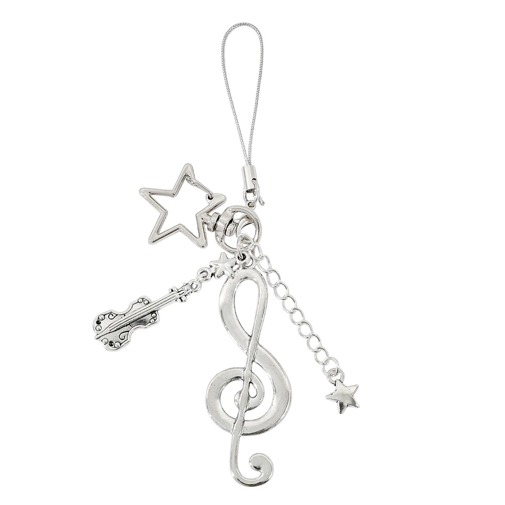 Kreatives Noten-Zierband Gitarren-Lanyard Y2K Rucksack-Ornament Modisches Party-Geburtstagsgeschenk für Musikliebhaber Image