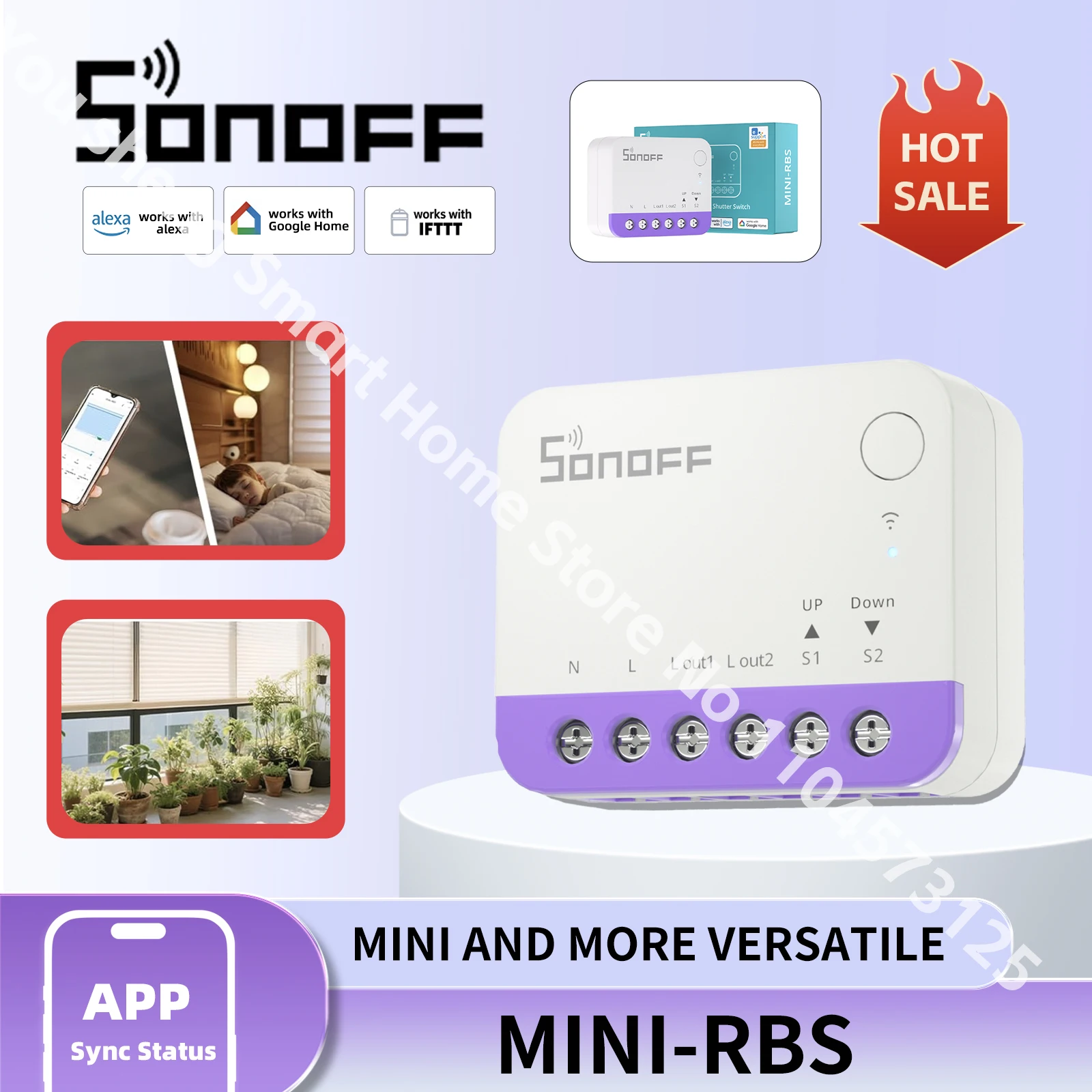 SONOFF MINI-RBS WLAN-Vorhangschalter SONOFF MINI RBS Intelligenter Vorhang- und Rolladen-Schalter Smarte Planung und Präzise Steuerung