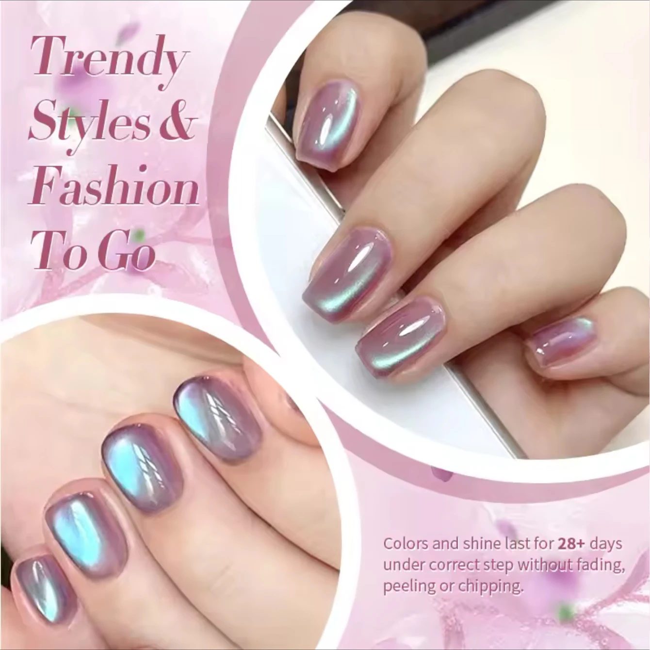 MIANEL 10ml Blauer Katzenauge-Gel-Nagellack 2026 Neuer Lila Kristallglas-Perlen-Gel-Nagellack Blaue Nagelkunst Image