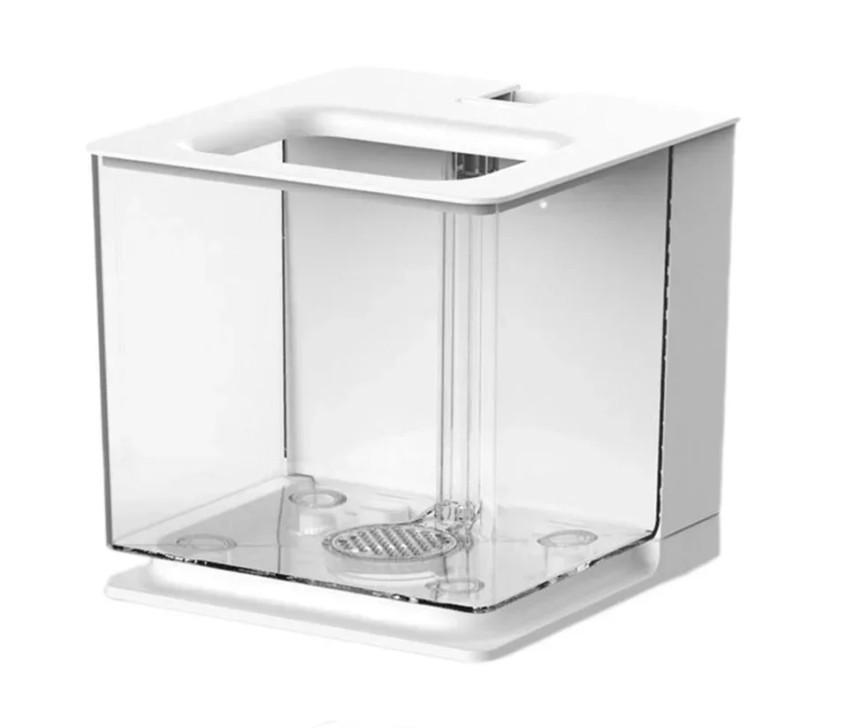 Betta Aquarium Aquarium Aquarium leicht zu wechseln das Wasser Acryl Kunststoff selbst reinigende kleine Aquarium
