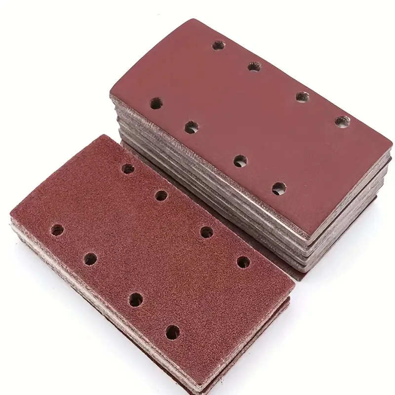 10/20 Stück 8-Loch rechteckige Premium-Schleifpapierbögen, selbstklebend, 185 x 93 mm – verschiedene Körnungen (60–600) für Luftschleifer Image