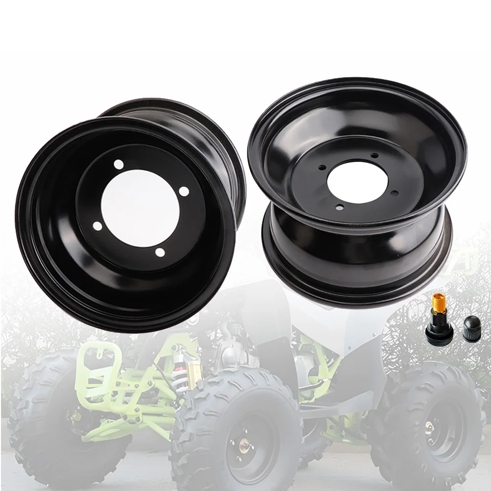 8-Zoll-4-Loch-Leichtmetallradnabenfelge vorne und hinten, passend für die meisten 125 cc-250 cc ATV Go Kart UTV Buggy Quad Dirt Bike 19 x 7–8 18 x 9,5–8 Reifen