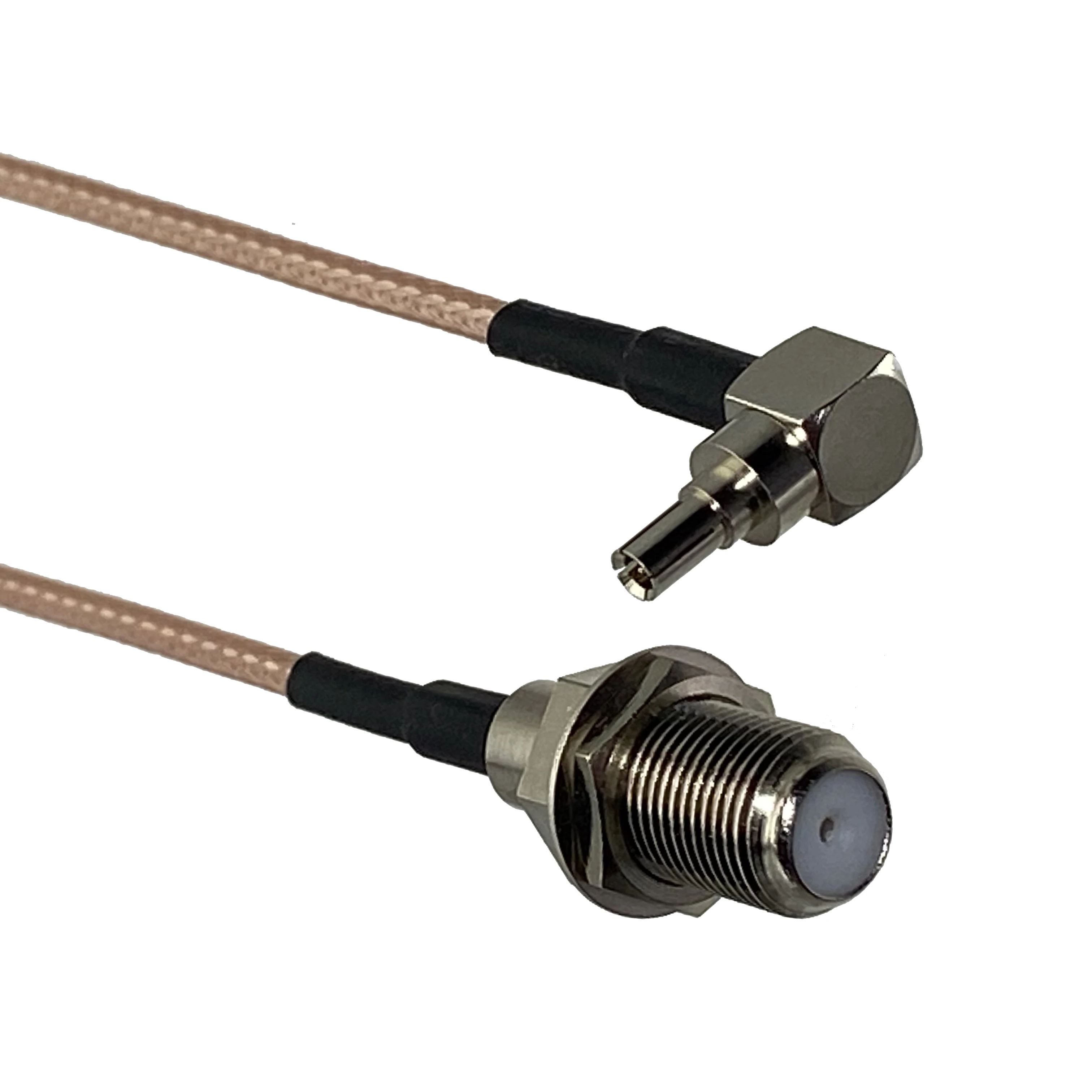 F-Typ Buchse auf CRC9 Stecker Rechtwinklig 90 Grad RF Koaxialkabel RG316 für 2G 3G 4G Antenne Router TV HDTV DVB-T DVB-T2 Image