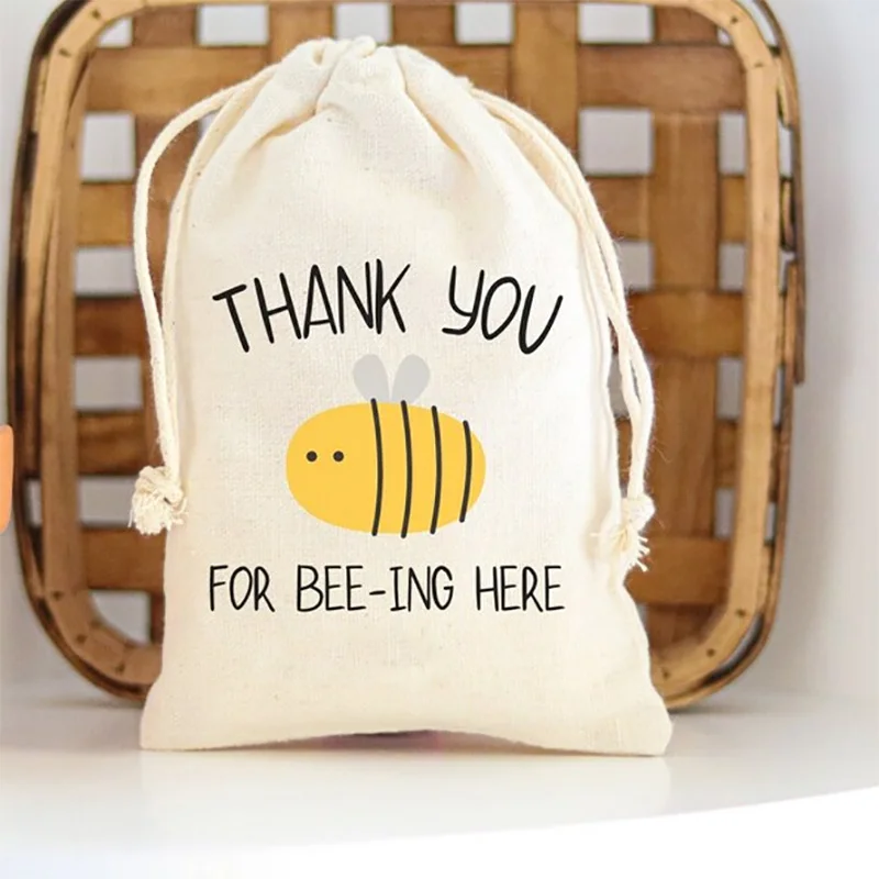 5 Stück Bienen-Geschenktüten, süß wie ein Bienenwabenkern, Garten-Thema, für Jungen und Mädchen, Babyparty, 1. Geburtstag, Tischdekoration, Dankeschön-Geschenk Image