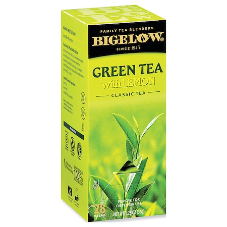 BIGELOW RCB10346 Tea, Green Tea with Lemon, Tea Bag, Caffeinated, Tea Bags,