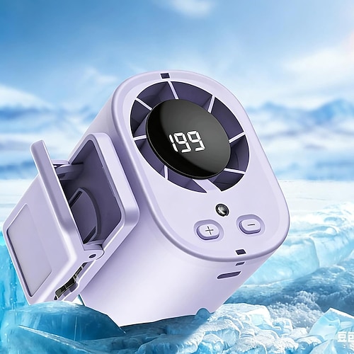 Mini-Ventilator zum Anclipsen im Auto, Regenschirmventilator, 199 Geschwindigkeitsstufen einstellbar, tragbar, USB-aufladbar, persönlicher Mini-Ventilator zur Kühlung für Büro, Camping, Fitnessstudio, Image