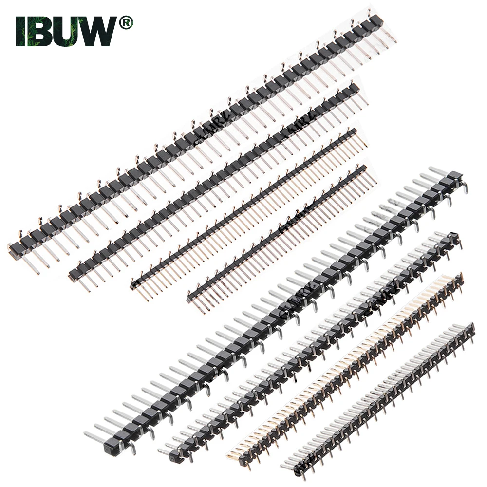 10 Stück 1x40P/2x40P 20 21 23 15 mm Einzel- und Doppelreihige Steckverbinder mit 2,54 mm Höhe, langer, zerbrechlicher Stiftleistenstecker, Nadellänge 17 19 25 mm NEU Image
