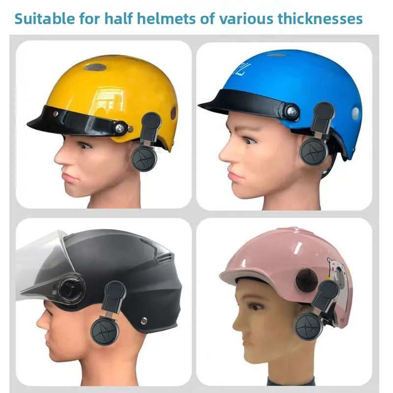 1 Paar Sommer-Helm-Bluetooth-Kopfhörer mit abnehmbarem und verstellbarem Helmclip zur Befestigung. Image