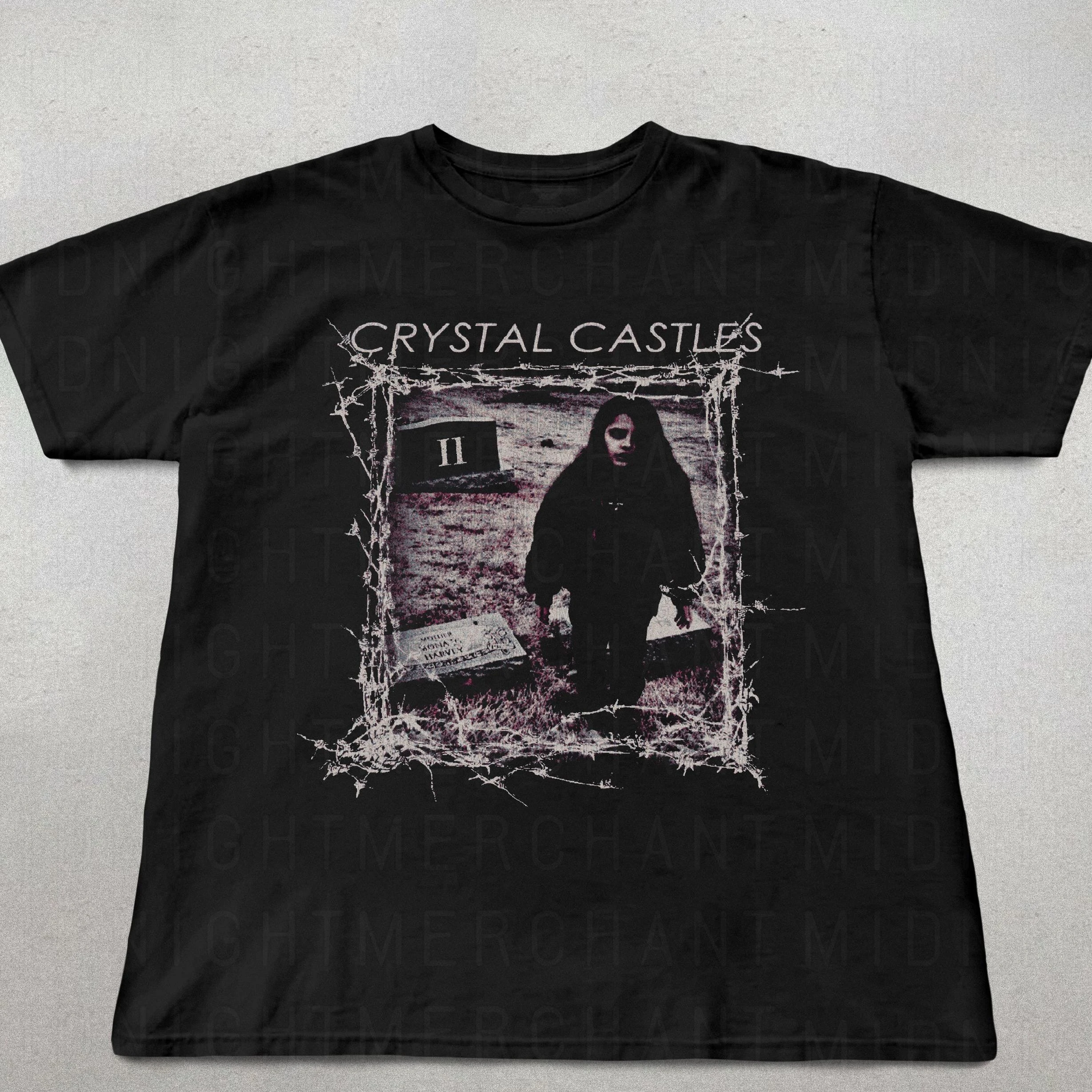 Crystal Castles T-Shirt, Grunge-Grafik-T-Shirt im 90er-Jahre-Stil, Crystal Castles Grafik-T-Shirt, Gothic-Kleidung, Y2k-Grafik-T-Shirt, Geschenke für Ihn