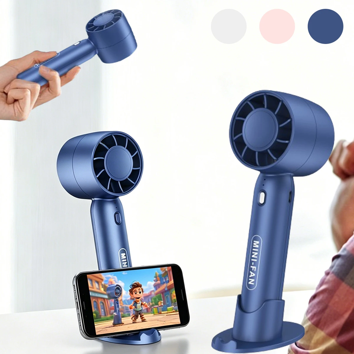 Turbo Handventilator USB-Aufladung Mini Outdoor Tragbarer Leichter Tischventilator mit Langlebiger Akkulaufzeit Image