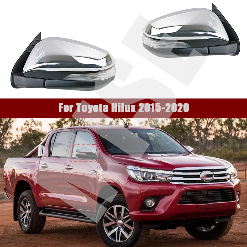 Accessori auto per Toyota Hilux 2015-2020 Accessori auto sinistra/destra Specchietto laterale Gruppo retrovisore 3/5/7PIN