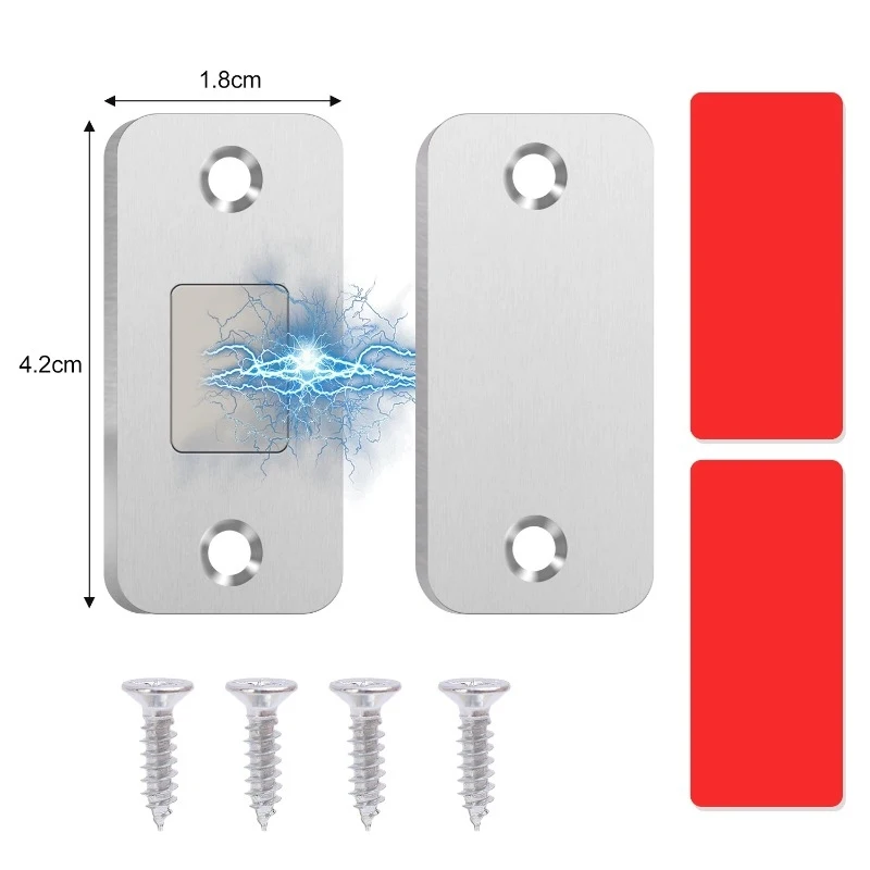 Ultradünner Magnetischer Türverschluss Selbstklebende Schrankverschlüsse Fenstermagnetschlösser für Schrank und Schublade - Großpackung Image