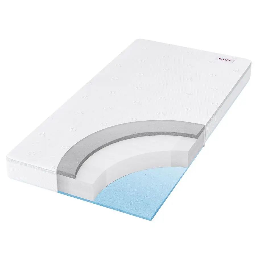 Babymatratze, 70 x 140, 12 cm Höhe, zwei Härtegraden, Schaumstoff-Kindermatratze mit abnehmbarem und waschbarem Bezug, OekoTex Image