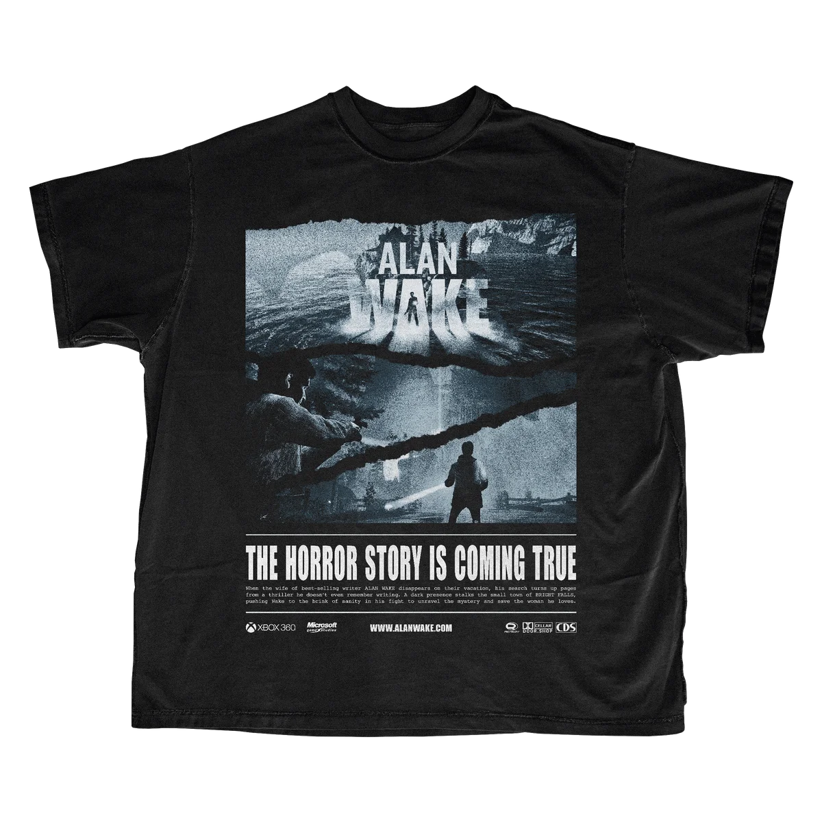 Alan Wake Retro Horror Game T-Shirt für Männer und Frauen, Vintage Remedy Survival Horror Grafik-T-Shirt Image
