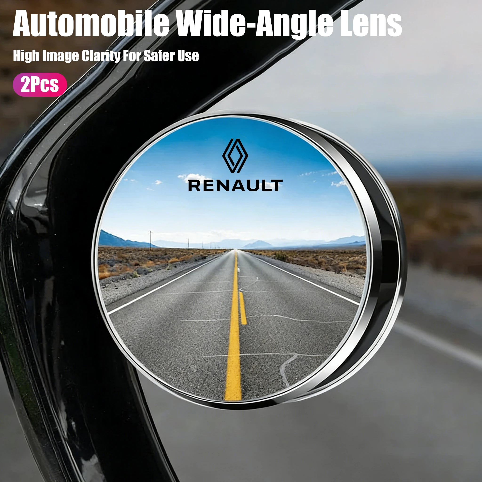 Auto-Rückspiegel 360 ° Kleiner runder Spiegel, Autozubehör für Renault Clio Sandero Captur Megane R5 4 E-tech Scenic Austral Image