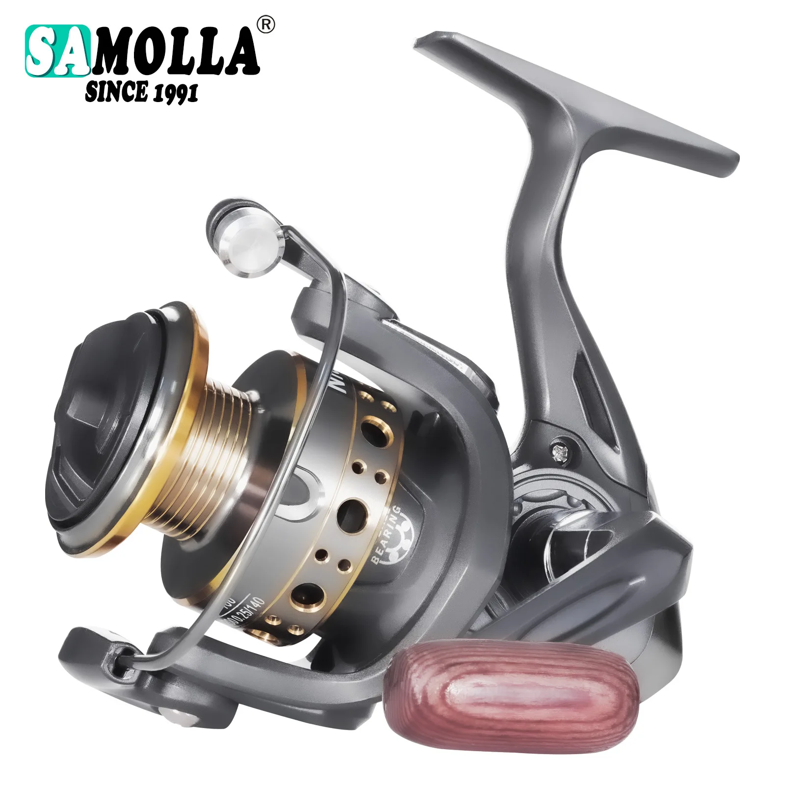 Niu Spinnrolle mit Vollmetallspule, 7+1bb, links/rechts umschaltbar, 1000-7000, 8-13kg Bremskraft, für Salzwasser- und Süßwasser-Spinnfischen. Image