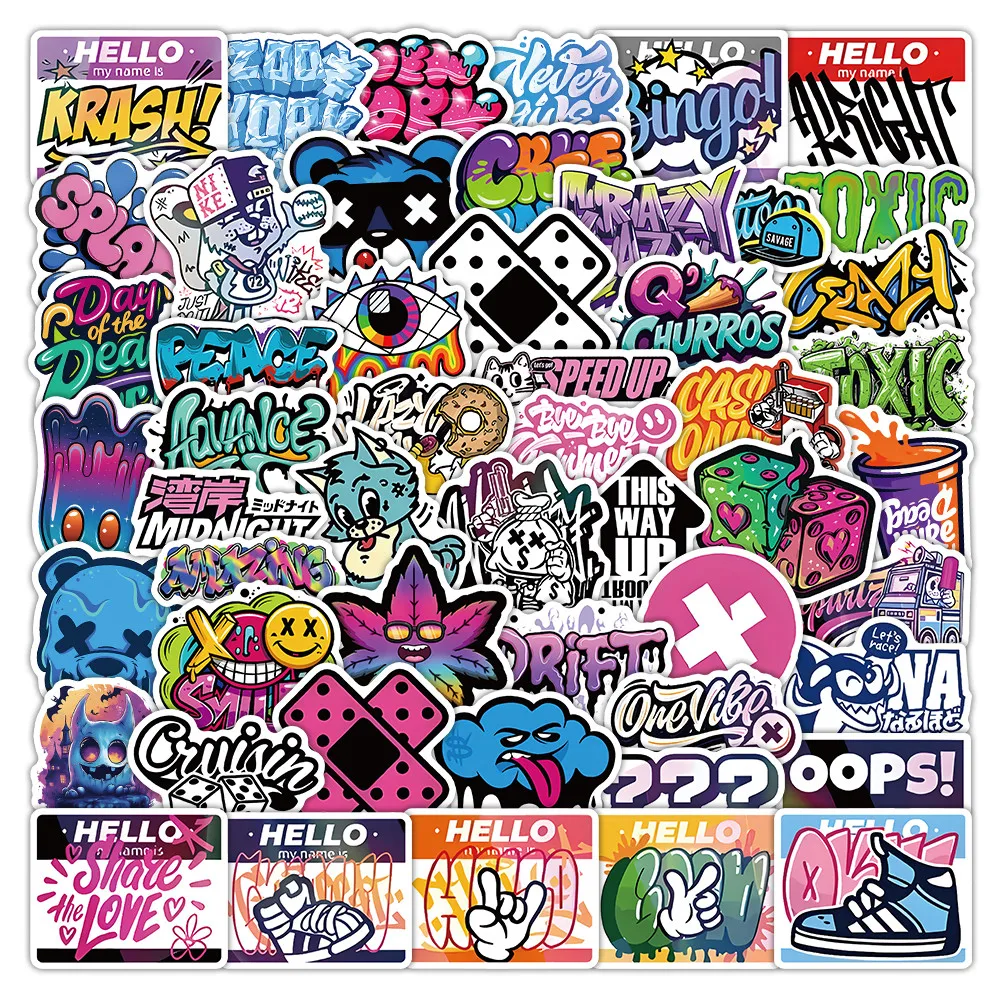 Coole Dekorative Aufkleber 52 Blätter für Tagebuch Planer DIY Bastelbedarf Schreibwaren Papery Pop Store Image