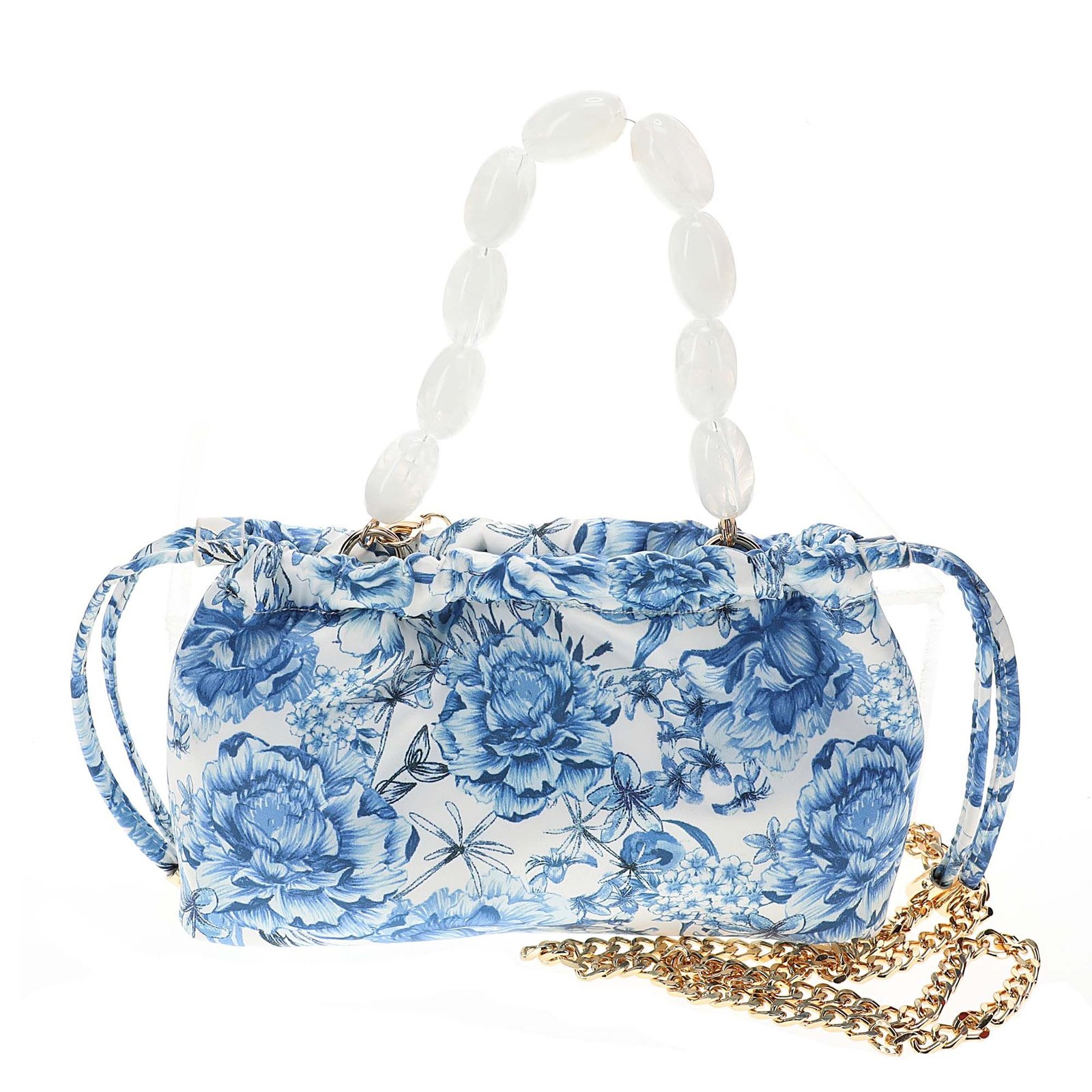 Betsey Johnson Toile Drawsting Pouch Blue