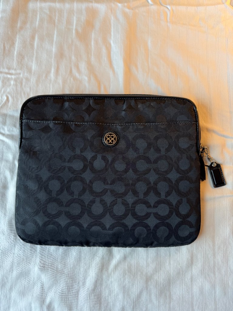 Coach Tablets & Accessories | Coach Black Signature C Jacquard Tablet Sleeve E-Reader Case & Tech Organizer | Color: Black | Size: Os