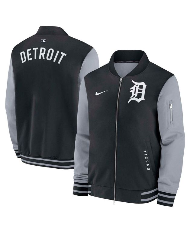 Black/gray Detroit Tigers Authentic Collection Dugout Full-zip Bomber Jacket - Black - Nike Jackets