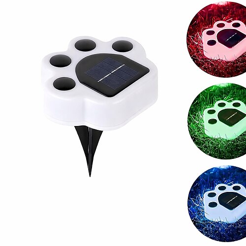 Simpatica luce solare a forma di zampa, luci da giardino impermeabili per esterni, luci da giardino a LED con animali per giardino, patio, aiuole, decorazioni per prato