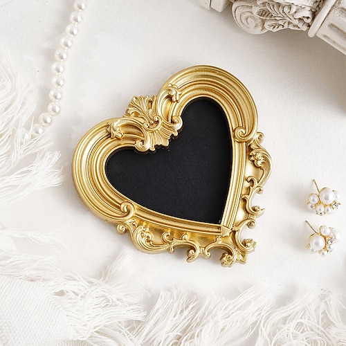 mini cornici vintage dorate europee in resina goffrata cornice portafoto – decorazione da parete dipinta a mano, decorazione da parete fai da te, piccolo accessorio per cornice portafoto per casa,