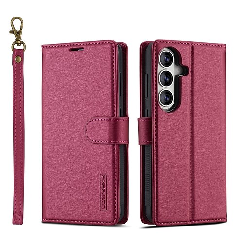 telefono Custodia Per Samsung Galaxy S26 S26 Plus S26 Ultra Custodia ad adsorbimento magnetico Custodia Portafoglio Custodia a Flip con Supporto Magnetico Supporta la Ricarica Wireless Retrò Pelle PU