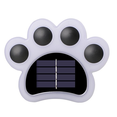 Simpatica luce solare a forma di zampa, luci da giardino impermeabili per esterni, luci da giardino a LED con animali per giardino, patio, aiuole, decorazioni per prato