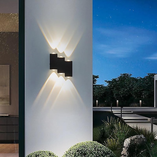 Lampada Da Parete Per Esterni Impermeabile Lampada Da Parete Per Esterni Su E Giù Luminosa Moderna Semplice Illuminazione A Led Per Esterni Cortile Lampada Da Parete A Doppia Testa Lampada Da Parete
