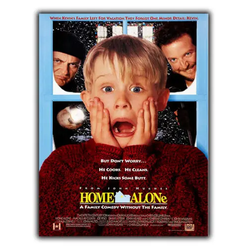 HOME ALONE Macaulay Culkin METALLSCHILD WANDPLAKETTE Retro Poster Druck-Aluminium Image