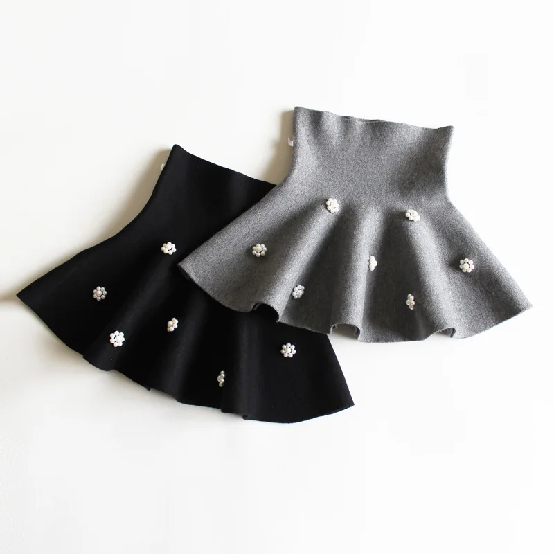 Jupe en tricot pour fille, mini-jupe, vêtements pour enfants, tenue décontractée, tutu, Roupa Infantil Menina, vêtements pour enfants