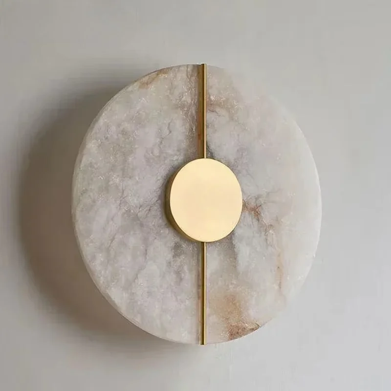 Moderne Luxuriöse Kreative Marmor-Wandleuchte - Alabaster-Marmor-Wandlampe für Schlafzimmer, Nachttisch, Wohnzimmer, Flur, Innendekoration