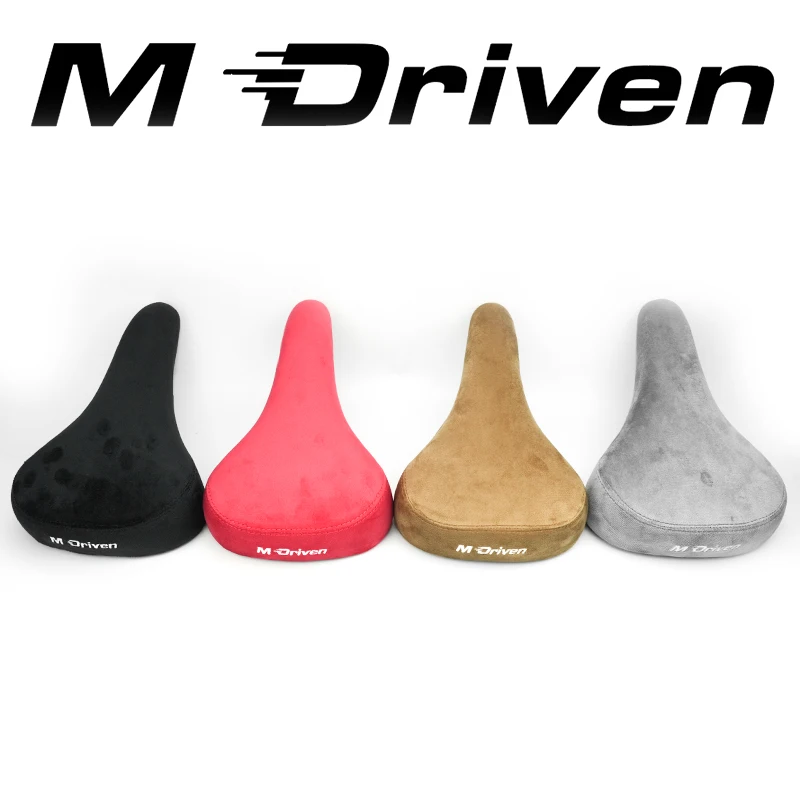 M Driven Vintage Velvet Fiber BMX Sattel Ultraleichter Weicher Komfortabler Pivotal-Sitz, Atmungsaktiv, Mountainbike-Sitz, Flanell-Sattel