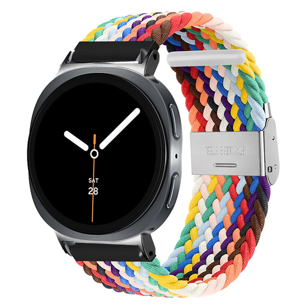 Für Samsung Galaxy Watch 8 8Classic Ultra Armband aus gewebtem Nylon mit Edelstahl-Schnalle, Galaxy 8 40 mm, 44 mm, 46 mm, 47 mm Image